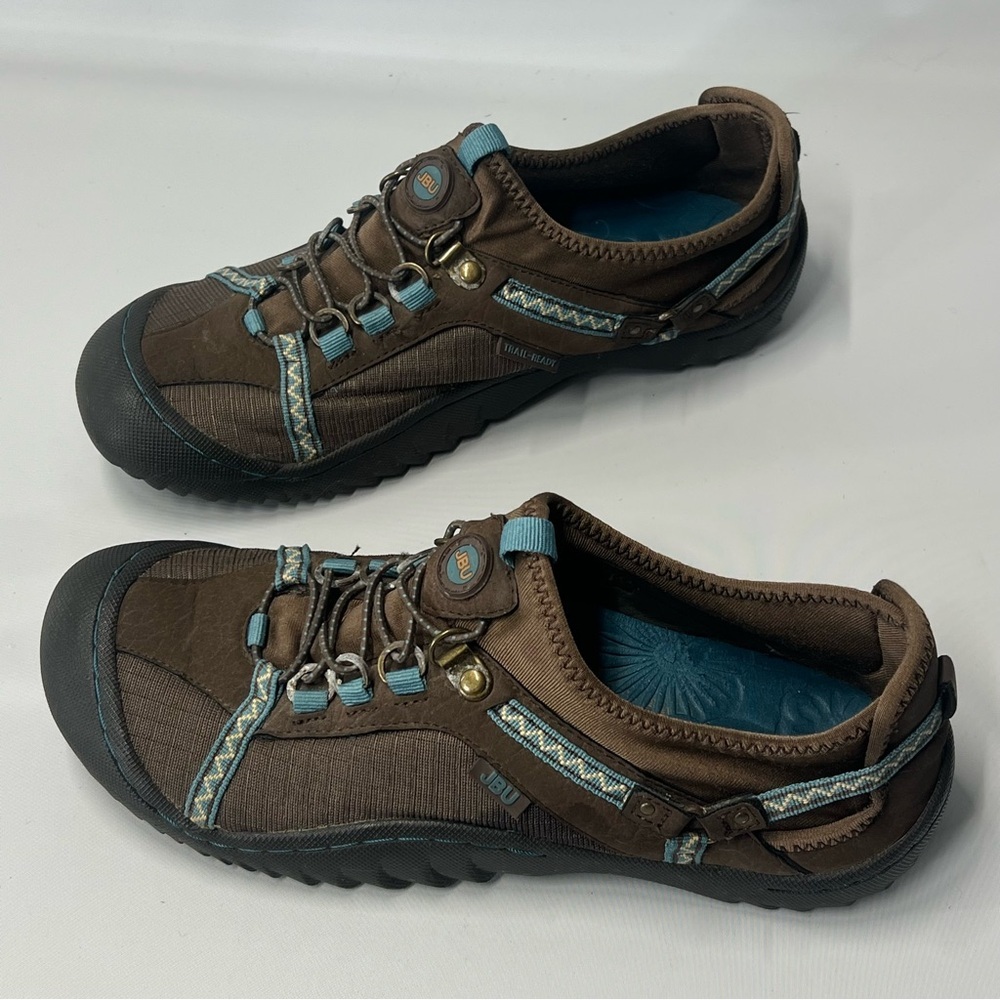 JBU Wyoming Trail Shoes Womens 6.5 Brown Vegan Water Ready Lightweight Sneaker